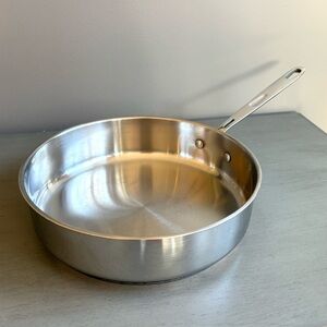 Emeril 3 Quart Stainless Steel Sauté Stock Frying Pan Handle Cookware 10" Heavy